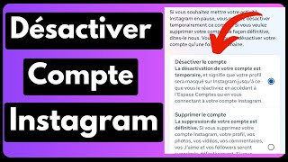 Comment Désactiver Un Compte Instagram 2024  Désactiver Un Compte Instagram Temporairement [upl. by Ayat]