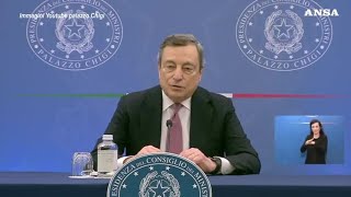 Covid Draghi quotCon vaccini evitati quasi 80mila decessi nel 2021quot [upl. by Atiuqet289]