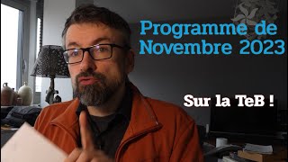 Notre programme pour novembre 2023 [upl. by Raffaj249]