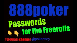 888poker Freeroll Passwords [upl. by Imat]