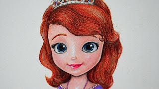 PRINCESA SOFIA THE FIRST SPEED DRAWING [upl. by Keefer]