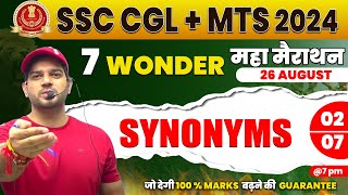 SSC CGLMTS 2024 English Maha Marathon Synonyms SSC CGLMTS 2024 English by Sanjeev Sir [upl. by Ytsim]