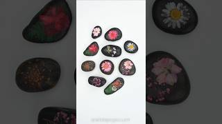 Pressed Flower Rocks 🌸 [upl. by Mizuki]