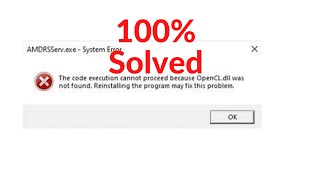 How to fix opencldll was not found in WIN108187 [upl. by Sirob]