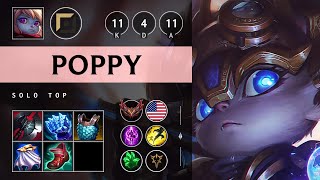 Poppy Top vs KSante Triple Kill Legendary  NA Grandmaster Patch 1417 [upl. by Artema633]