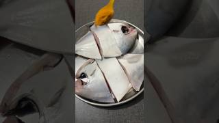 Pomfret fish 🐠 fry recipe  Malvani fish fry food machimarket nonveg viralvideo best trending [upl. by Toomay]