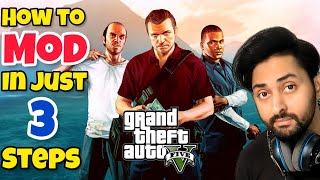 HOW TO MOD GTA 5 IN JUST 3 STEPS 2023  ALL PROBLEMS SOLVED  GTA 5 Mods  HindiUrdu  THE NOOB [upl. by Enilesoj]