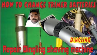 How to Repair dingling rf 609  how to replace battery of dingling trimmer hair trimmer dingling [upl. by Kilian]