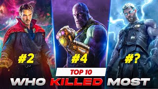 Top 10 Characters who killed the most number of Beings in MCU   HINDI [upl. by Euqinad]