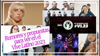 Vive Latino 2023 ¿qué bandas queremos ver  Bandas y cantantes que queremos ver en el VL23 [upl. by Caia]