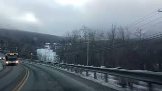 Killington Vermont Winter Drive  East Mountain Road Back to Snowshed from Bear [upl. by Anelys]