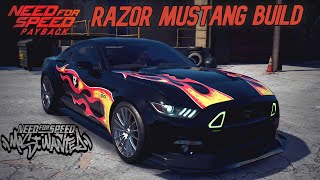 NFS Payback Razors FORD MUSTANG BUILD Virtual amp Wrap Customisation [upl. by Ettennil903]