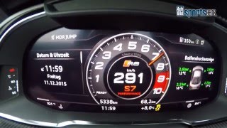 2016 Audi R8 V10 plus  0310 kmh Acceleration [upl. by Lebazej]