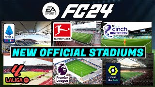 EA SPORTS FC 24 NEWS  ALL 12 NEW CONFIRMED Official Licensed Stadiums LEAKS ✅ [upl. by Ahseniuq519]