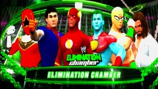 Elimination Chamber  Flash v Tien v Red Ranger v Speed Racer v Captain Planet v Jesus  WWE 13 [upl. by Mun]