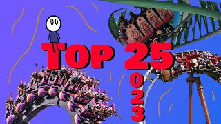 The Top 25 BEST COASTERS in the US 2023 [upl. by Nnahaid]