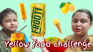 yellow colour food challenge for 24 hours [upl. by Ahsircal]