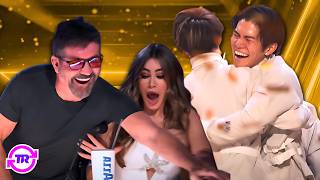 Simon Cowell STEALS Howie Mandels GOLDEN BUZZER Live on AGT 2024 Quarterfinals [upl. by Goldberg]