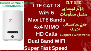 ZLT X20 5G Router Kesa ha LTE CAT 18  WiFi 6  Speed Performance specs Explained UrduHindi [upl. by Suhpoelc165]