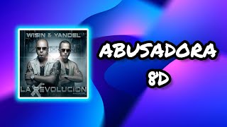 Audio 8D 🎧 Abusadora  Wisin y Yandel Audio Club [upl. by Annoerb]