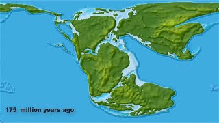 Continental Drift from Pangea to Today [upl. by Dlawso]