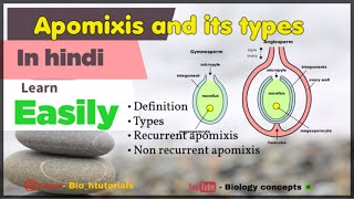 Recurrent and Non Recurrent apomixis ll Hindi tutorial ll [upl. by Gnemgnok369]