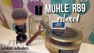 Muhle R89 Relaxed shave  Stay Traditional Yaqi Black Marble Persona Platinum [upl. by Atte603]