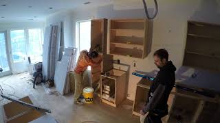 Kitchen Frameless Cabinets Installation [upl. by Sumaes]