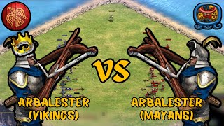 NEW UPDATE  24 Arbalester Vikings vs 24 Arbalester Mayans  AoE II Definitive Edition [upl. by Charisse]