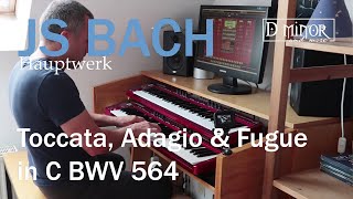 JS BACH  Toccata Adagio amp Fugue BWV 564  Hauptwerk [upl. by Mireielle]