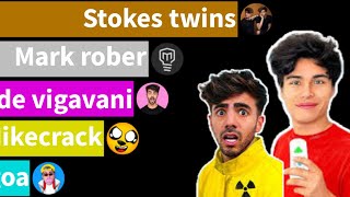 Stokes twins vs Mark rober vs Fede Vigevani vs mikecrack vs Alejo igoa JulioEstadisticas [upl. by Llenrub]