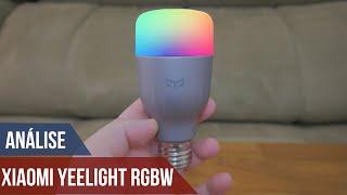 INCRÍVEL Lâmpada LED INTELIGENTE RGB da Xiaomi  Yeelight RGBW  Análise [upl. by Nelyaw]