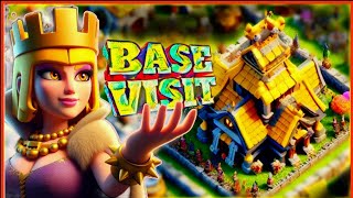 BASE VISIT WITH RIYA  CLASH OF CLANS LIVE BASE VISIT  COC LIVE Trophy Pushing [upl. by Sedinoel]