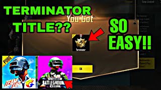 HOW TO GET TERMINATOR TITLE IN PUBG MOBILE amp PUBG KR  SO EASY TRICK  UNKNOWN DEVIL [upl. by Minda]