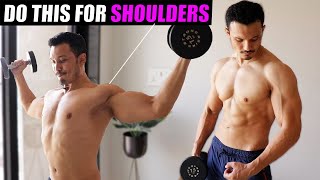 SHOULDER Workout at HOME GIANT SET Only Dumbbells NO GYM [upl. by Jordain]