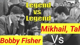 Bobby Fisher destroy to Mikhail tal  Mikhail Tal vs Bobby Fisher [upl. by Akirdna675]