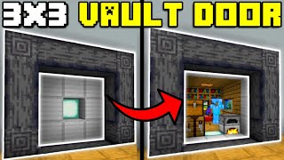 🦅 Minecraft Bedrock 119  EASIEST SPIRAL 3x3 VAULT PISTON DOOR [upl. by Rusel]