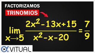 🔥 Ejercicios de LÍMITES Indeterminados 00 por Factorización ► POLINOMIOS Trinomio ax2bxc [upl. by Nevs]