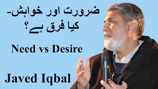 Desires and needs How to keep a balance Prof Dr Javed Iqbal [upl. by Ahtoelc586]