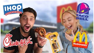 Only Eating AMERICAN FAST FOOD For 24 Hours FOOD CHALLENGE [upl. by Sudhir]