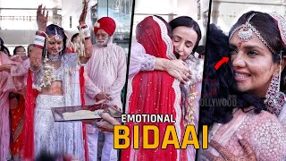 Emotional Bidaai  Dalljiet Kaur Started Crying When she HUG Mom and Dad  EXIT VIDEO [upl. by Cleave]