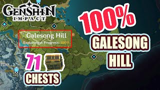 How to Galesong Hill 100 Exploration ⭐ ALL CHESTS GUIDE 【 Genshin Impact 】 [upl. by Rolanda842]