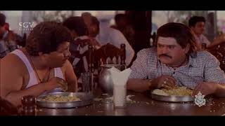 Jaggesh Comedy Scenes  Jaggesh comes to hotel to eat comedy scenes  Bhanda Alla Bhahaddur [upl. by Vanna]