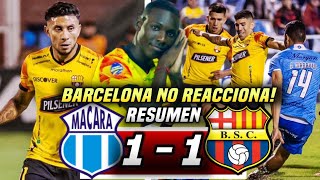 SE VA LA ETAPA MACARÁ 11 BARCELONA SC RESUMEN AMARGO EMPATE por ERRORES BSC NO REACCIONA [upl. by Cheryl826]