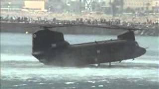 CH47 Chinook  Landing in the sea [upl. by Hershel]