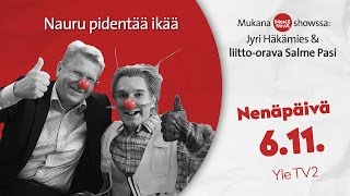 Nenäpäivä 2015  liittoorava Salme Pasi Jyri Häkämies ja Joonas Nordman Nenäpäivässä [upl. by Gaughan512]