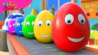 Surprise Eggs Kids Song  Colorful Eggs  BluLoo Nursery Rhymes amp Kids Songs [upl. by Harat]