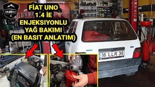 FİAT UNO 70S 14 İE YAĞ VE FİLTRE DEĞİŞİMİ NASIL YAPILIR En Basit Anlatım [upl. by Kammerer]