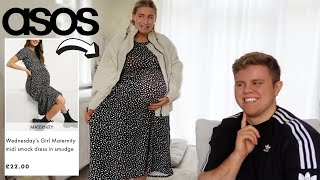 HUSBAND BUYS MY MATERNITY OUTFITS THIRD TRIMESTER  James and Carys [upl. by Elimaj390]