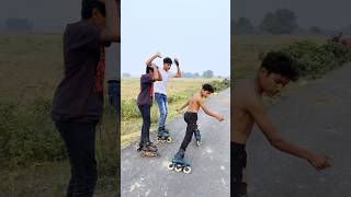 Skating boy vs girl OMG moment 😱😭💪skatersskateboardinline skatingshorts yt shorts [upl. by Ivad]